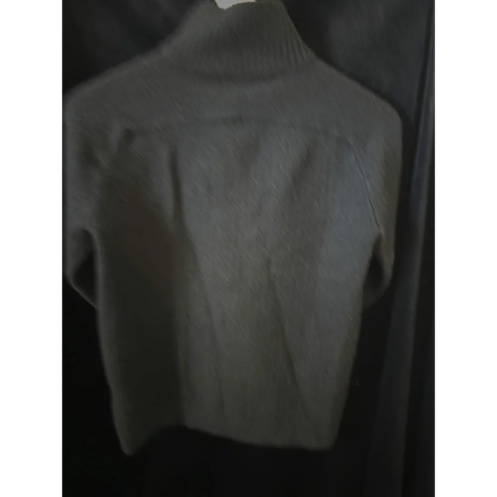 Vintage Banana Republic 1/4 zip Sweater Mens Size M Black Lambs Wool & Cashmere